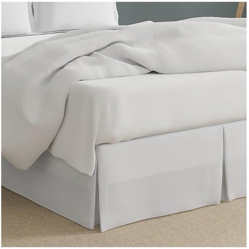 NEW Bed Makers King Never Lift Your Mattress Wrap-Around Bed Skirt White 14"